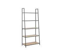 Bibliothèque asymétrique 4 niveaux en MDF et Métal - Beige et Noir