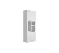 Bibliothèque avec 2 portes et 3 niches - Blanc - EVAN