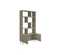 PASCAL MORABITO Vente-Unique - Bibliothéque avec 2 Portes et 8 niches - Beige - NORSIM