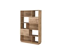 Bibliothèque avec 2 portes et 8 niches - Naturel clair - CEVANIA