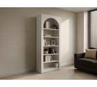 Bibliothèque avec 6 niches - Beige - CYMORA