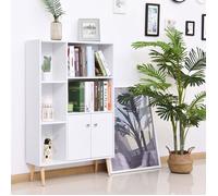 Bibliothèque avec pieds en bois de pin blanc 80 x 23 5 x 123 cm