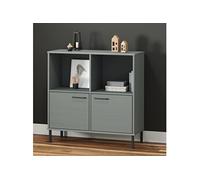 vidaXL Bibliothèque avec portes - Gris