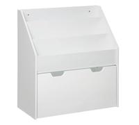 Atmosphera Bibliothèque enfant avec tiroir et roulettes – Blanc H70 cm