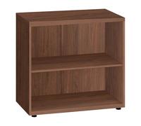 Bibliothèque bas bois H 74 x L 80 cm noyer Shiny - Bibliothèques - Bruneau