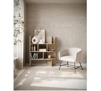Bibliothèque basse avec niches ouvertes - CONTLE - 120 cm - décor chêne