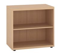 Bibliothèque basse bois H 74 x L 80 cm Shiny chêne clair - Bibliothèques - Bruneau