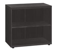 Bibliothèque basse bois H 74 x L 80 cm Shiny noir ébène - Bibliothèques - Bruneau