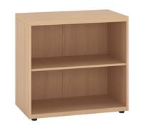 Bibliothèque basse Milano bois H 74 x L 80 cm chêne clair