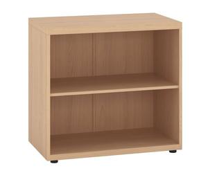 Bibliothèque basse Milano bois H 74 x L 80 cm chêne clair