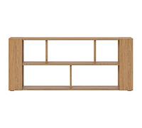 Bibliothèque basse ouverte design finition bois clair chêne L167.5 cm MUSSO