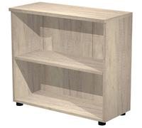 Bibliothèque basse Pronto - L.80 x H.72 cm - Sans porte - Chêne Canadien