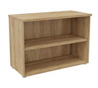 Bibliothèque basse sans porte L.100 x P.48 x H.72 cm - Chêne Nebraska