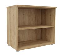 Bibliothèque basse sans porte L.80 x P.48 x H.72 cm - Chêne Nebraska