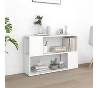 vidaXL Bibliothèque Étagère à livres Scandinave Blanc Bois d'ingénierie 100x24x63 cm