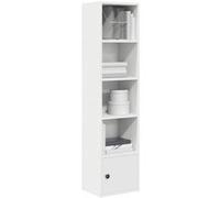 vidaXL Bibliothèque en bois d'ingénierie 31 x 24 x 127 cm Blanc