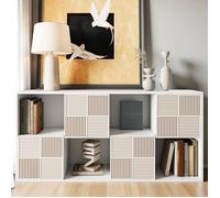 Bibliothèque - Blanc - 4 étagères - 60x30x125 cm - Modulaire