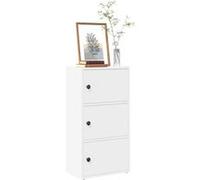 vidaXL Bibliothèque 40x24x77 cm – Bois d'ingénierie, étagère à livres – Blanc