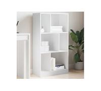 vidaXL Bibliothèque blanc 57x28,5x107,5 cm bois d'ingénierie, étagère, étagère à livres, support de livre, armoire de 848003 Blanc G