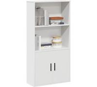 vidaXL Bibliothèque Blanc 60x24x120 cm Bois d'ingénierie, étagère à Livres, Support de Rangement, Support à Livres, Armoire de Rangement