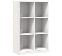 Bibliothèque blanc 70x33x110 cm bois massif de pin