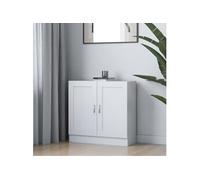 vidaXL Bibliothèque Armoire à livres Meuble de rangement 82,5x30,5x80 cm Bois d'ingénierie Blanc