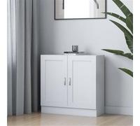 vidaXL Bibliothèque Armoire à livres Meuble de rangement 82,5x30,5x80 cm Bois d'ingénierie Blanc