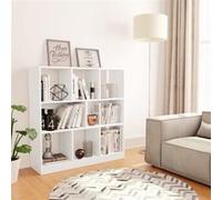 vidaXL Étagère à livres 8 grands compartiments – Murale en panneaux de particules – Blanc