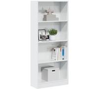Bibliothèque blanc brillant 60x24x143 cm bois d ingénierie Blanc G
