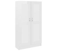 vidaXL Bibliothèque 802729 82,5x30,5x150 cm Bois d'ingénierie Blanc brillant