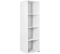 Bibliothèque blanche avec 4 étagères, 106 x 30 x 30 cm, MDF