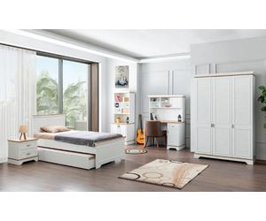 Bibliothèque blanche Étagère Armoire en bois pour chambre d'enfant Meubles pour chambre d'adolescent Étagère