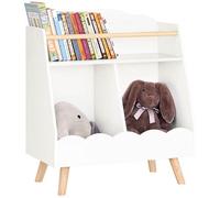 Bibliothèque blanche pour enfants à trois étagères pour ranger jouets et livres