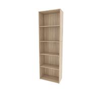 Bibliothèque Bob, 60x190cm avec 5 compartiments, Sonoma, Vicco 40279