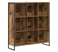 Bibliothèque bois ancien - vidaXL - 99,5x30x108,5 cm - Bois d'ingénierie - Pieds en acier - Rangement généreux