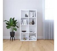 vidaXL Bibliothèque Buffet 800153 – Meuble de rangement Bois d'ingénierie Blanc 66x30x130 cm
