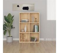Bibliothèque Buffet chêne sonoma 66x30x98 cm bois d ingénierie