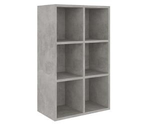 Bibliothèque/Buffet Gris béton 66x30x97,8 cm Aggloméré - VidaXL