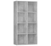 Bibliothèque/Buffet Gris Cement 66 X 30 X 130 Cm Aggloméré