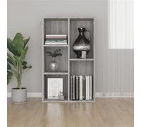 vidaXL Bibliothèque/Buffet Sonoma Gris 50x25x80 cm Bois d'ingénierie, bibliothèque, casier à Livres, Armoire de Rangement, étagère à Livres