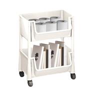Bibliothèque - Chariot à livres ondulés | Organisateur de stockage