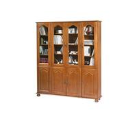 Bibliothèque Chêne 8 Portes 18 Niches 15 Etagères L 158.8 H 182.2 P 33 cm - L 158 x l 33 x H 182.2 cm