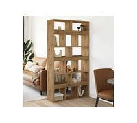 vidaXL Bibliothèque chêne artisanal 100×33×187,5 cm bois d'ingénierie, étagère à livres