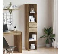 vidaXL Bibliothèque chêne Artisanal 36x30x171 cm Bois d'ingénierie, Armoire à Livres, Armoire de Rangement, Armoire de Bureau, armoires à Livres