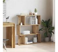 Bibliothèque chêne artisanal 80x24x96 cm bois d ingénierie