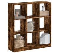 vidaXL Bibliothèque Chêne fumé, bois d'ingénierie, 102x32x108 cm, Marron