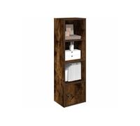 vidaXL Bibliothèque chêne fumé 31x24x102 cm Bois d'ingénierie, étagère à Livres, Support de Rangement, Support à Livres, Armoire de Rangement