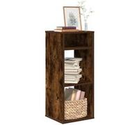 Bibliothèque chêne fumé 34x31x80 cm bois d ingénierie