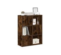vidaXL Bibliothèque chêne fumé 60x24x76,5 cm Bois d'ingénierie, étagère à Livres, Support de Rangement, Support à Livres, Armoire de Rangement