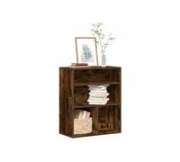 Bibliothèque chêne fumé 60x30x71,5 cm bois d ingénierie